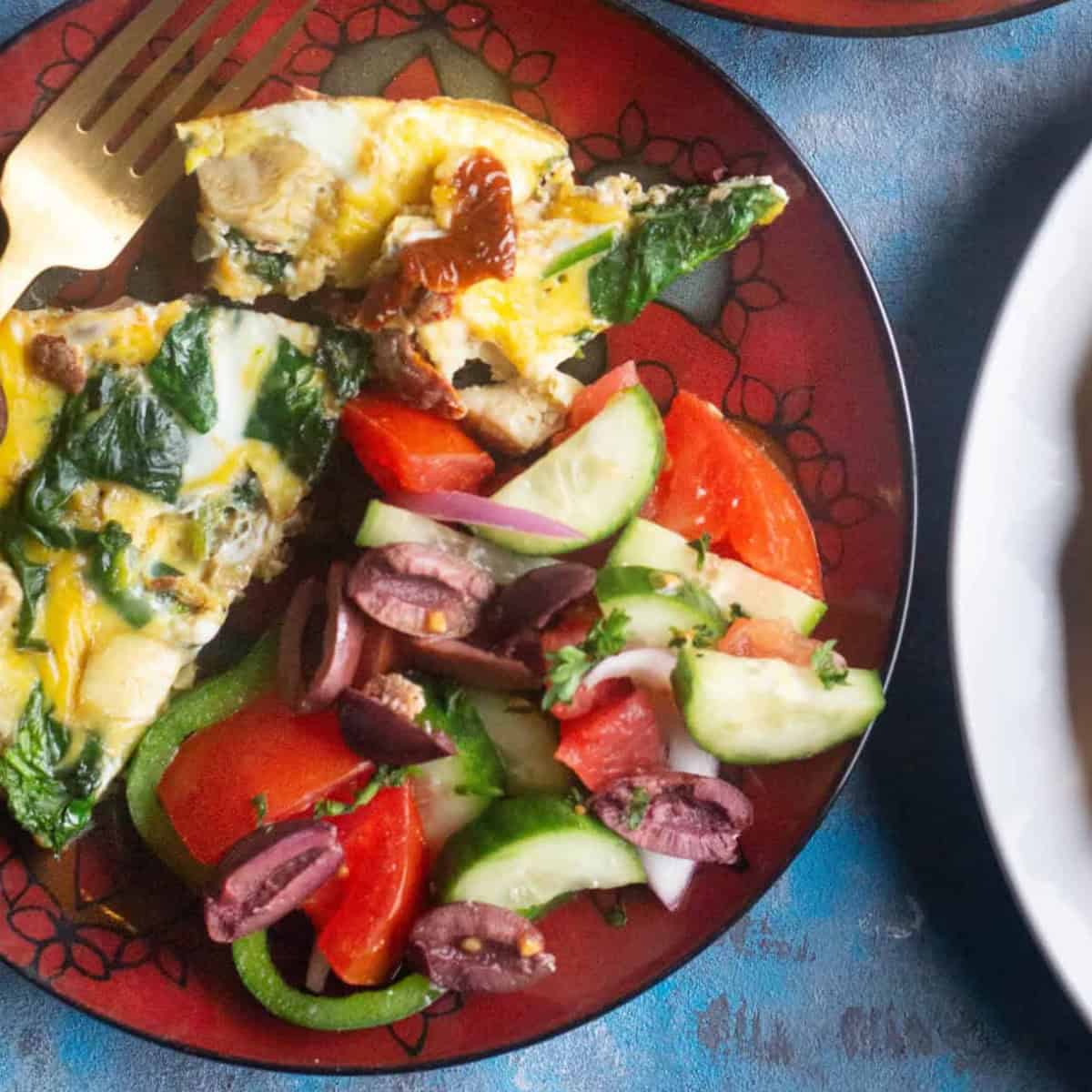 Mediterranean Spinach Omelette