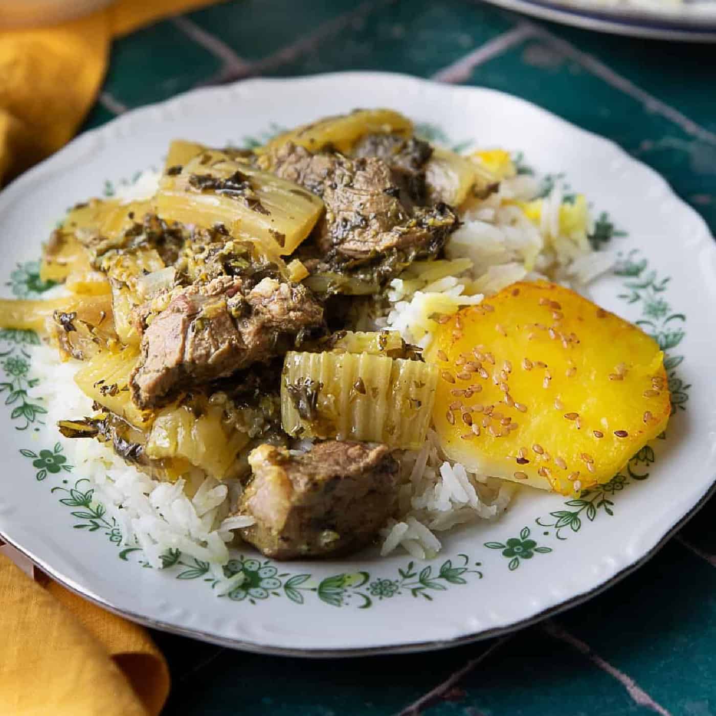 Khoresh Karafs (Persian Celery Stew)