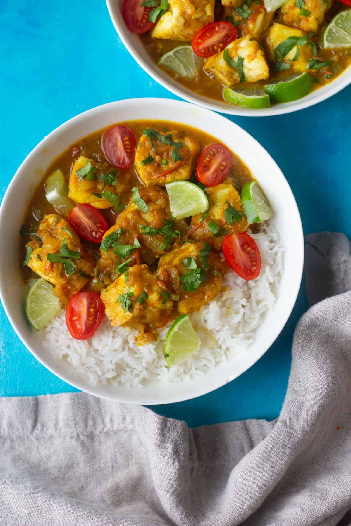 white fish like cod is perfect for a creamy fish curry. 