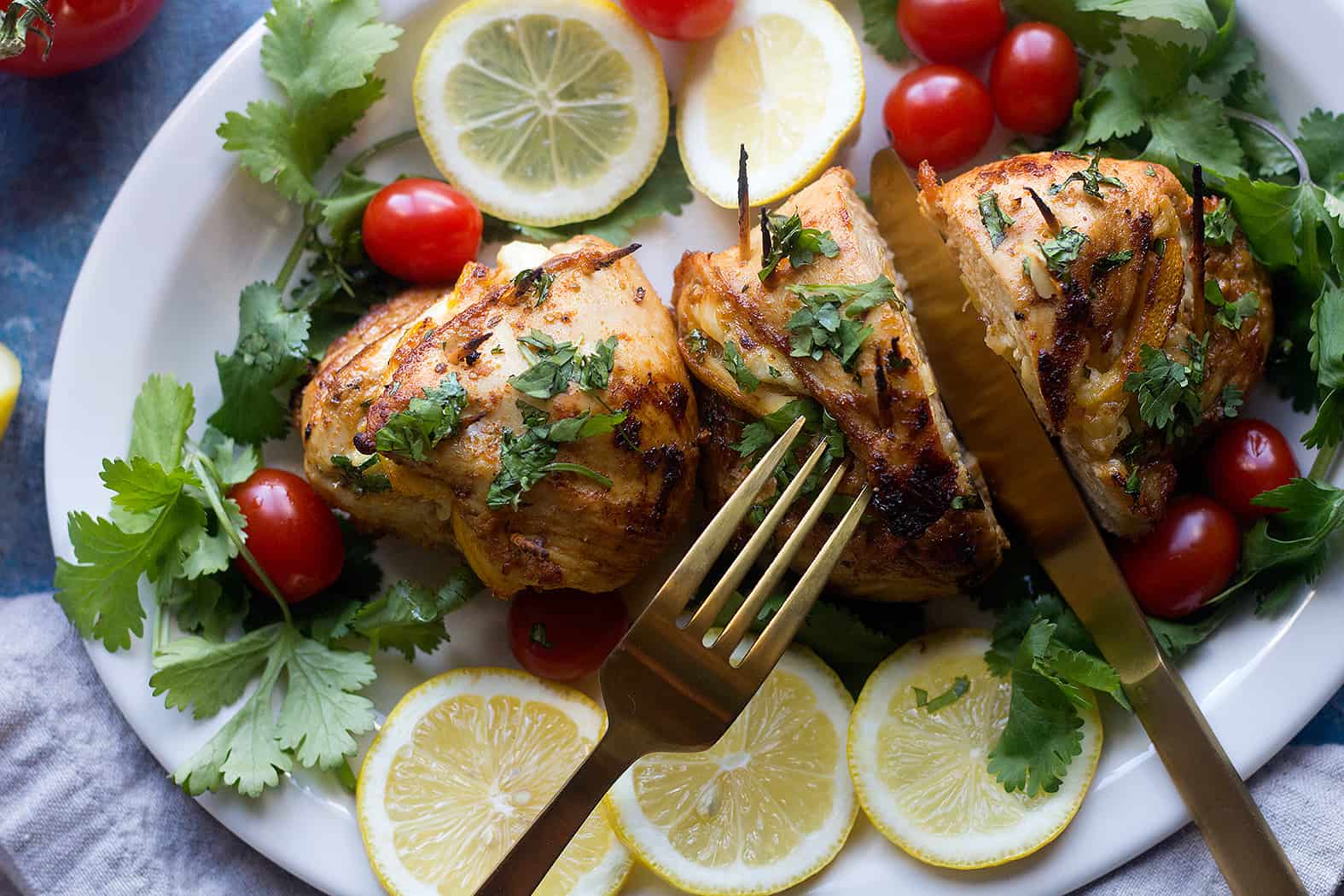 This cheese stuffed chicken breast is great for a dinner with family. 