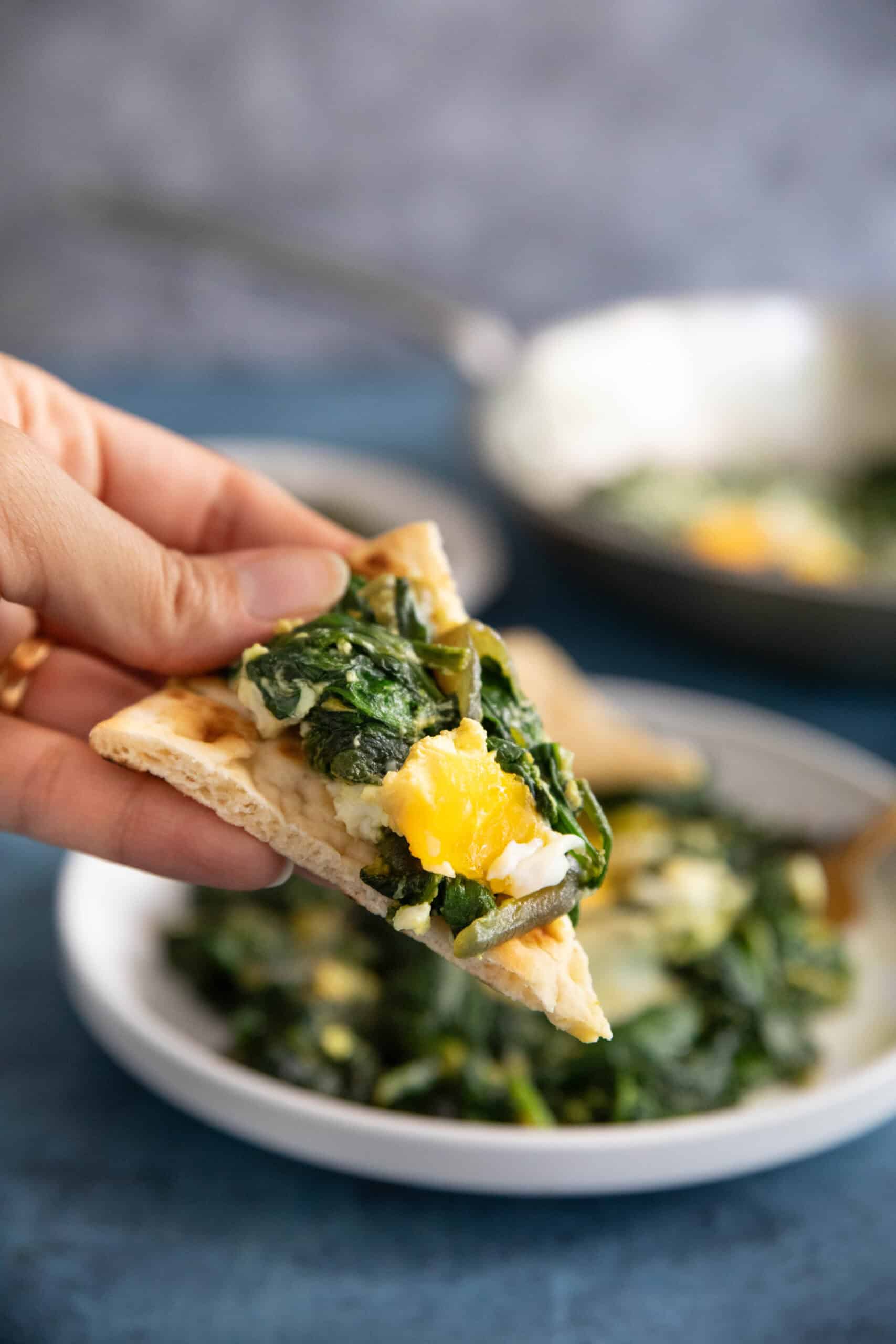 nargesi on a piece of bread.