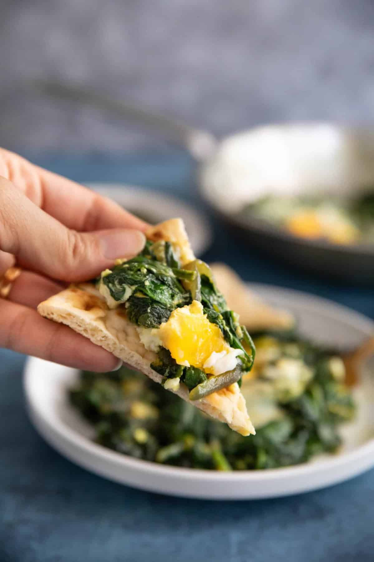 nargesi on a piece of bread.