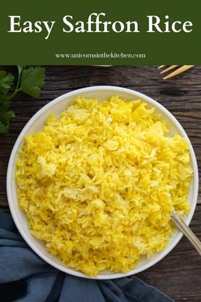 Learn how to make the best fragrant saffron rice recipe in 30 minutes. It's fluffy with golden vibrant color, making it a unique addition to your table. This Persian deliciousness is simple and made with a handful of ingredients.