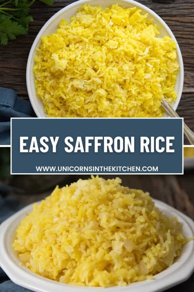 Learn how to make the best fragrant saffron rice recipe in 30 minutes. It's fluffy with golden vibrant color, making it a unique addition to your table. This Persian deliciousness is simple and made with a handful of ingredients.