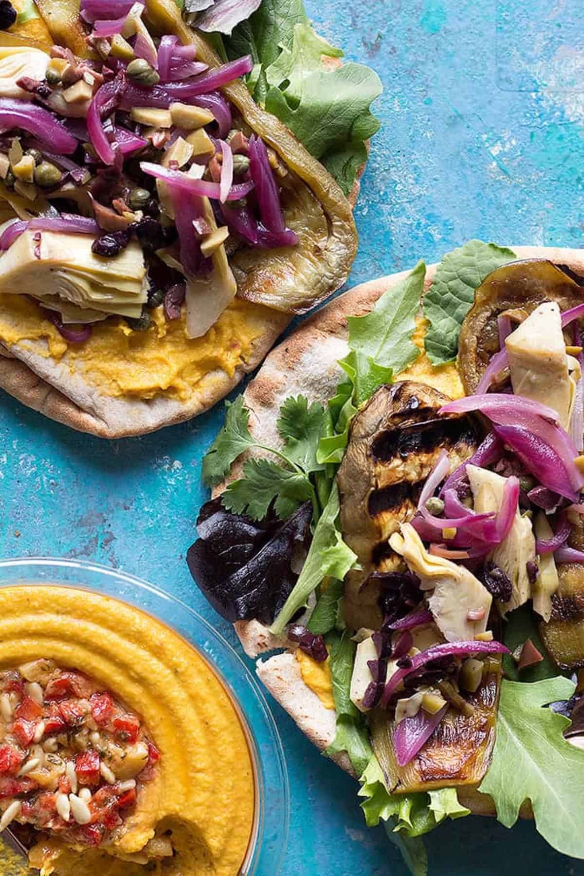 Grilled eggplant sandwich is the perfect lunch. This sandwich is made with grilled eggplants, olives, onions, capers and other delicious ingredients. 