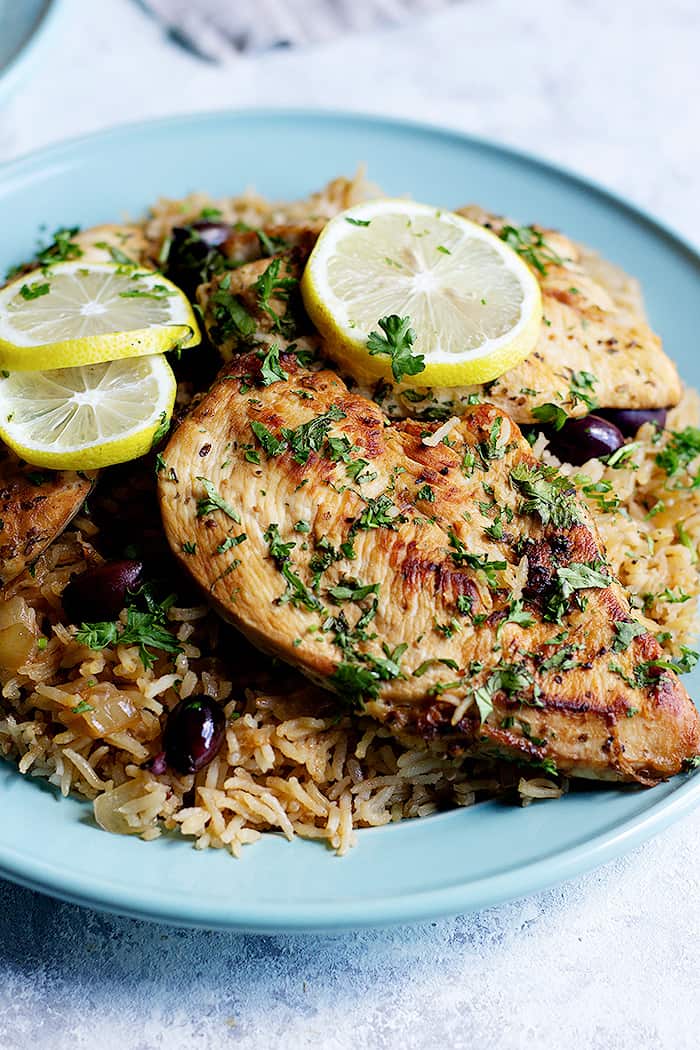 Greek one pan chicken and rice