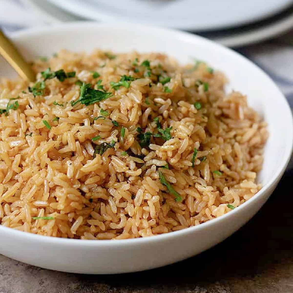 Instant pot brown rice is easy and absolutely no-fail. It includes less than 5 minutes of preparation and you will end up with delicious and fluffy brown rice every time. 
