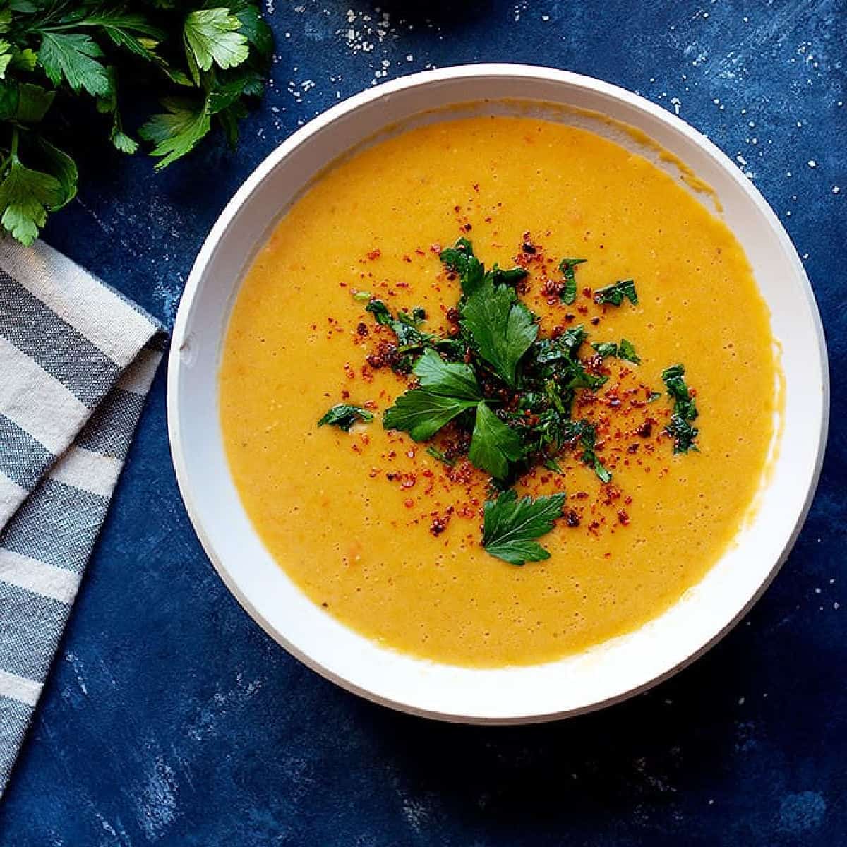 Turkish red lentil soup