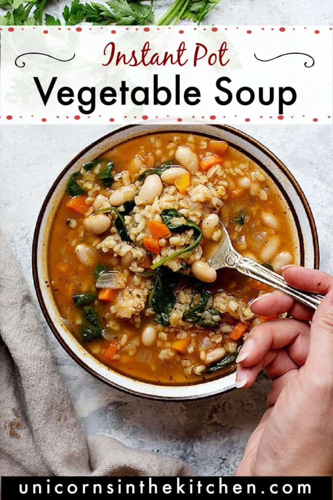 Instant Pot Vegetable Soup (Video) • Unicorns in the Kitchen