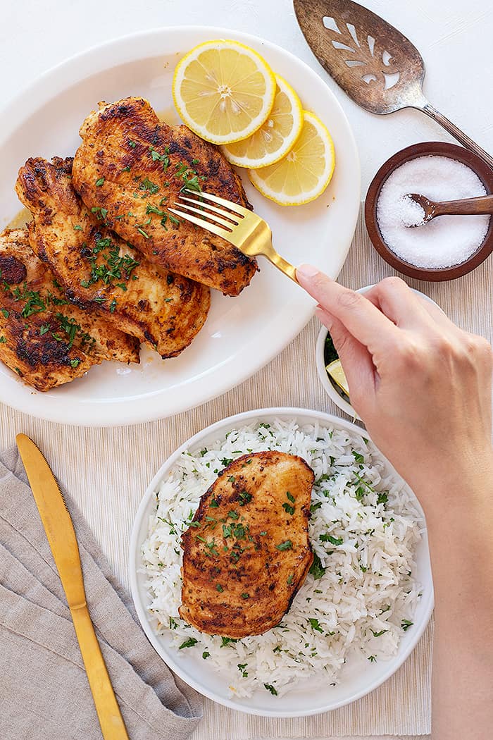 quick lemon rice and chicken