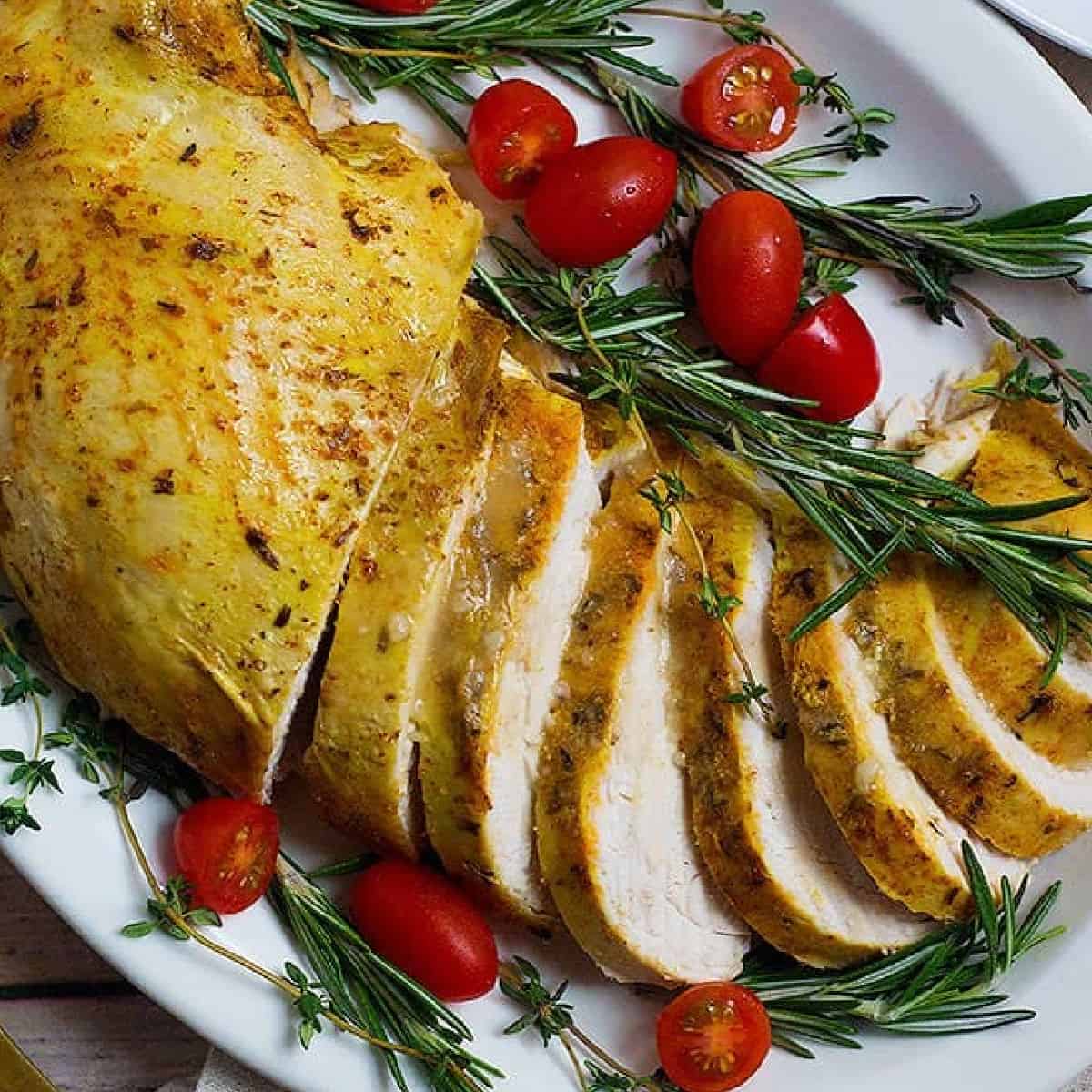 This slow cooker turkey breast recipe is a simple method that will always give you juicy and moist turkey breast with minimal preparation. It's perfect for Thanksgiving and the holidays!