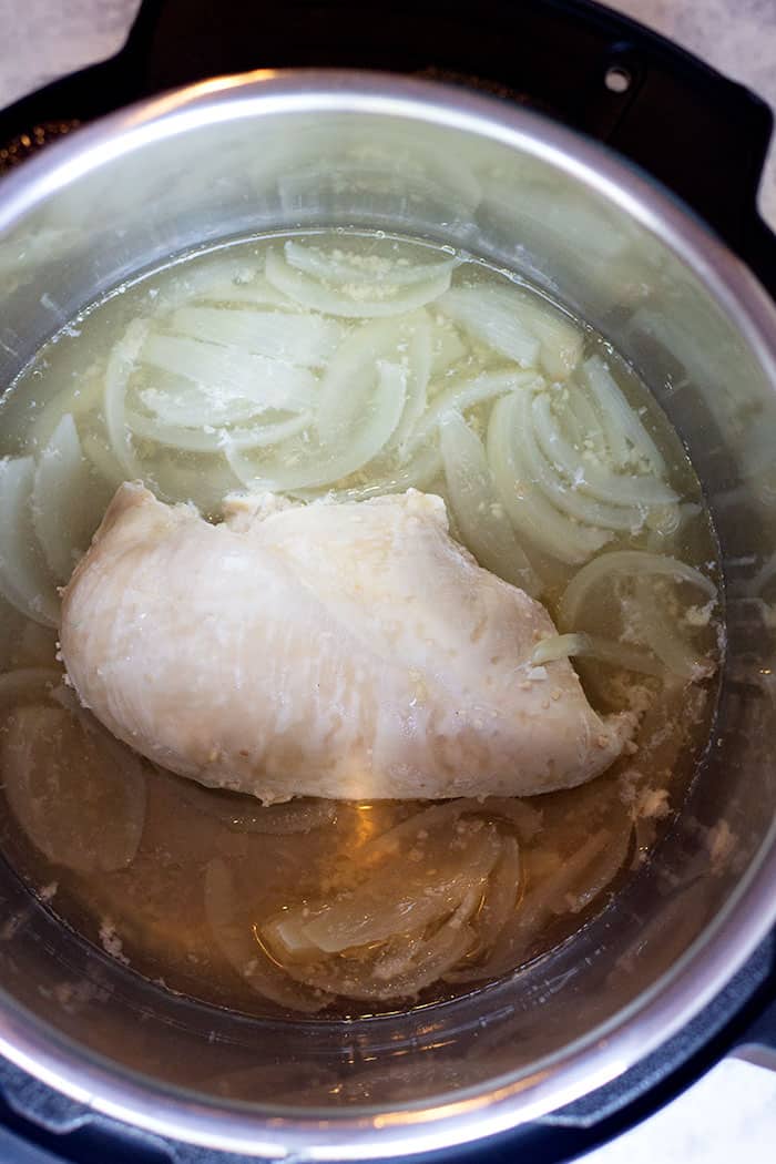 Place the chicken in instant pot and cook on high pressure for 12 minutes. 