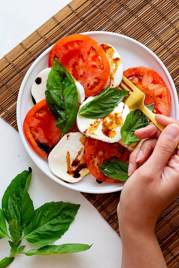 caprese salad is an Italian classic. 