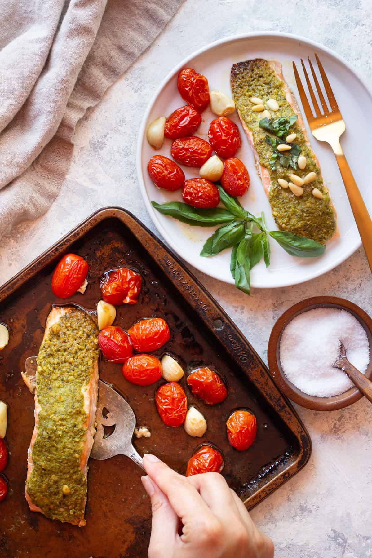 Here is an easy baked pesto salmon recipe that even picky eaters will love! Have dinner on the table within 25 minutes using this simple yet delicious recipe.