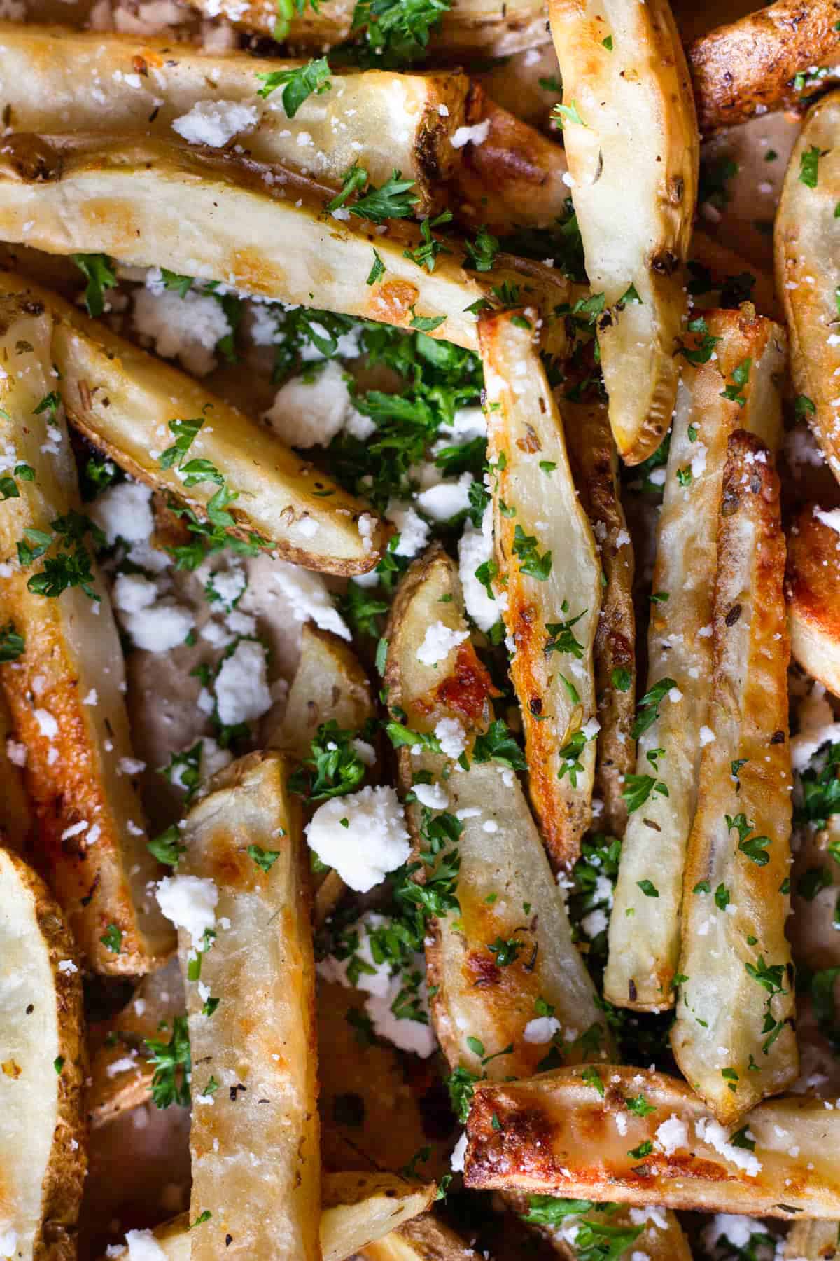 Greek oven baked fries are the perfect side dish to Mediterranean meals!