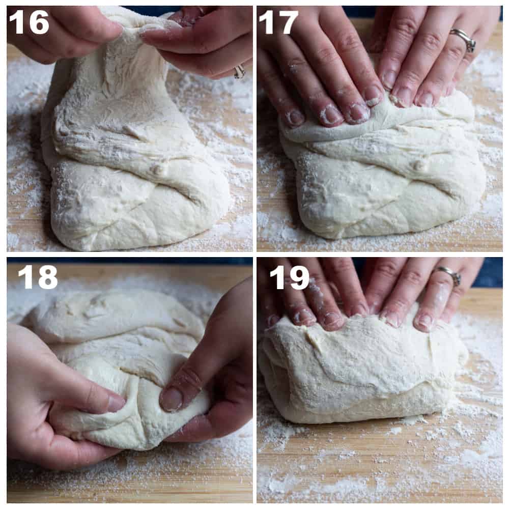 Folding from each side gives the dough some tension. 