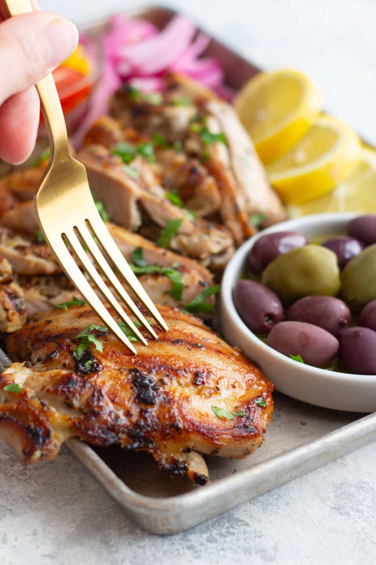 This chicken is so tender and tasty.