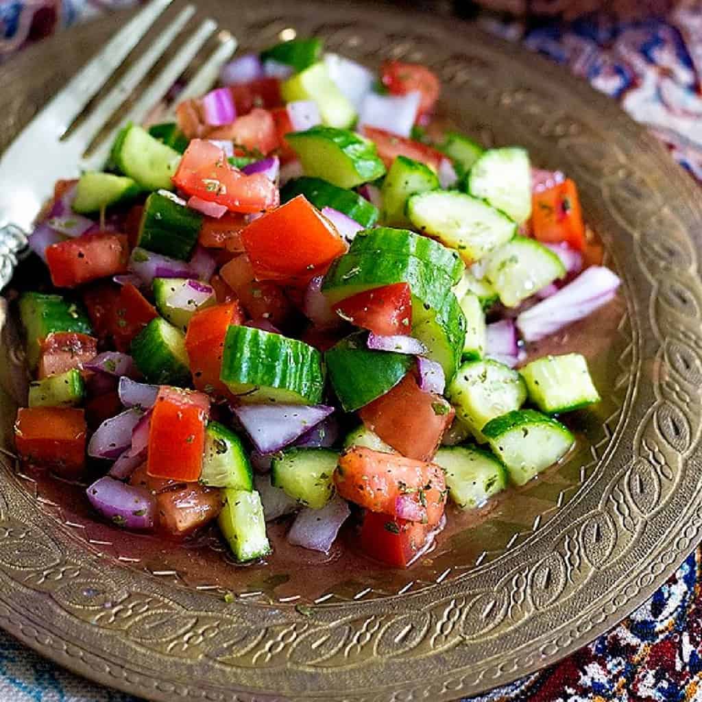 Salad Shirazi (Persian Cucumber Tomato Salad) • Unicorns in the Kitchen