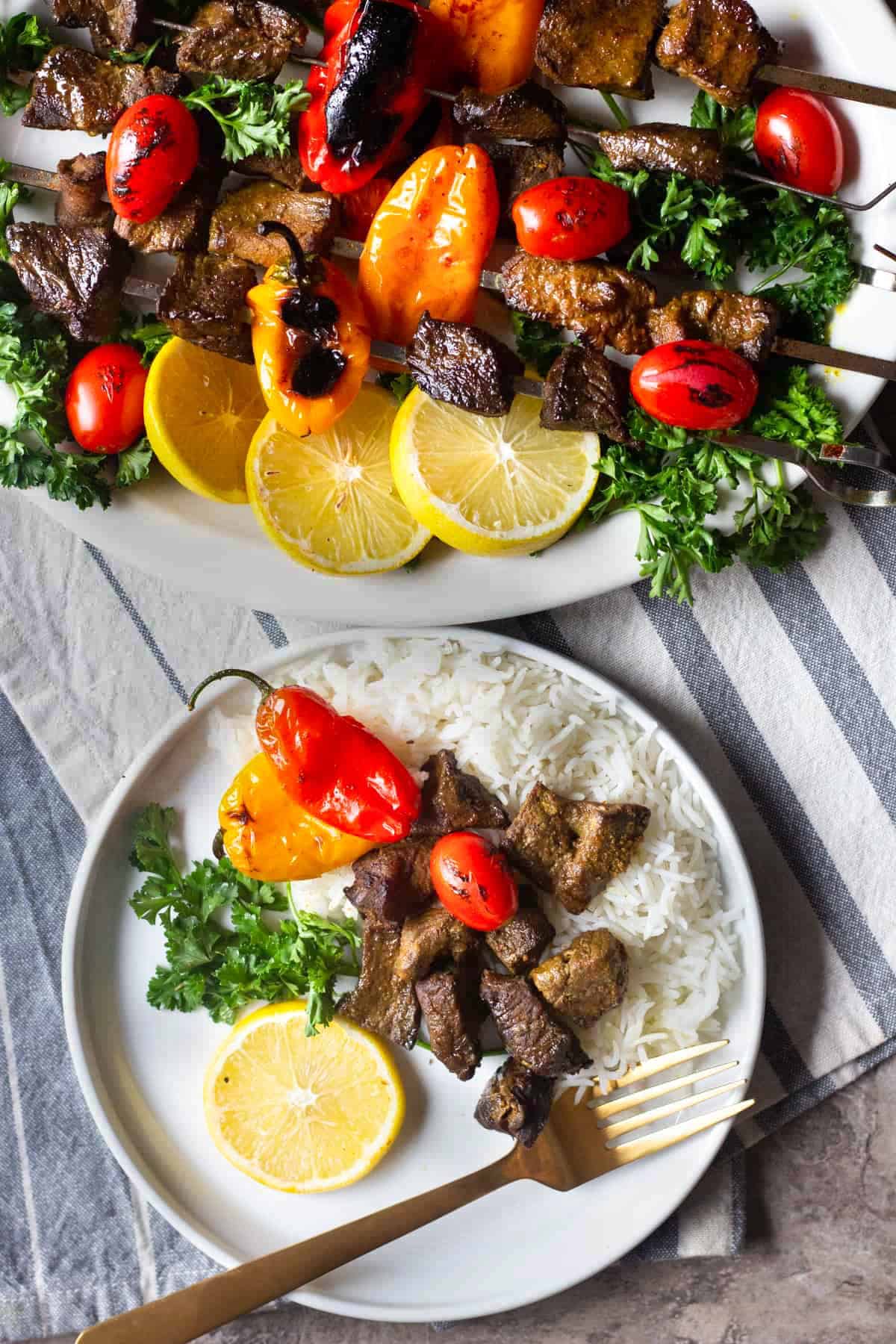 An easy beef shish kabob recipe that's packed with amazing flavors. Learn all the tips and tricks for making the best shish kabobs at home.