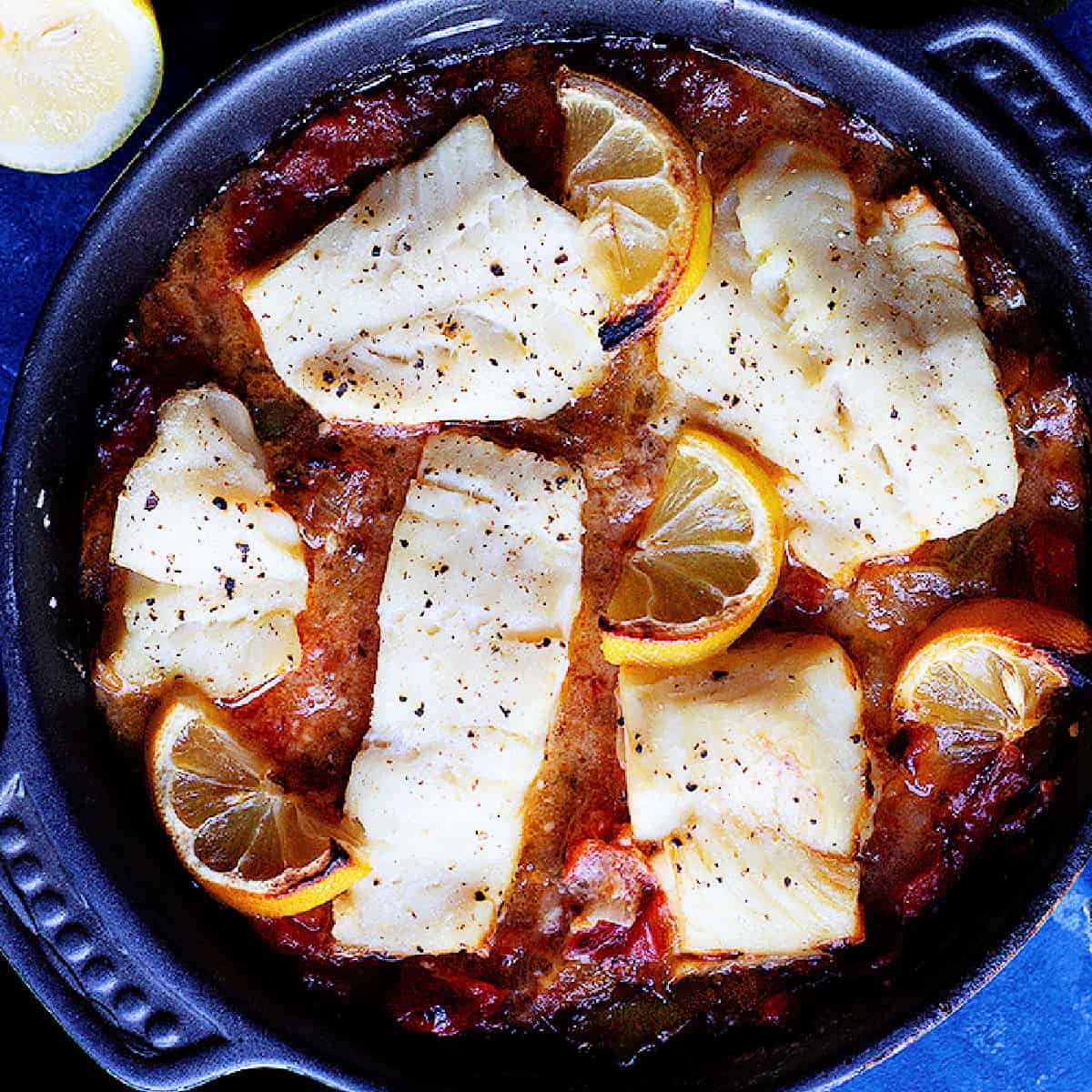 Turkish baked cod recipe