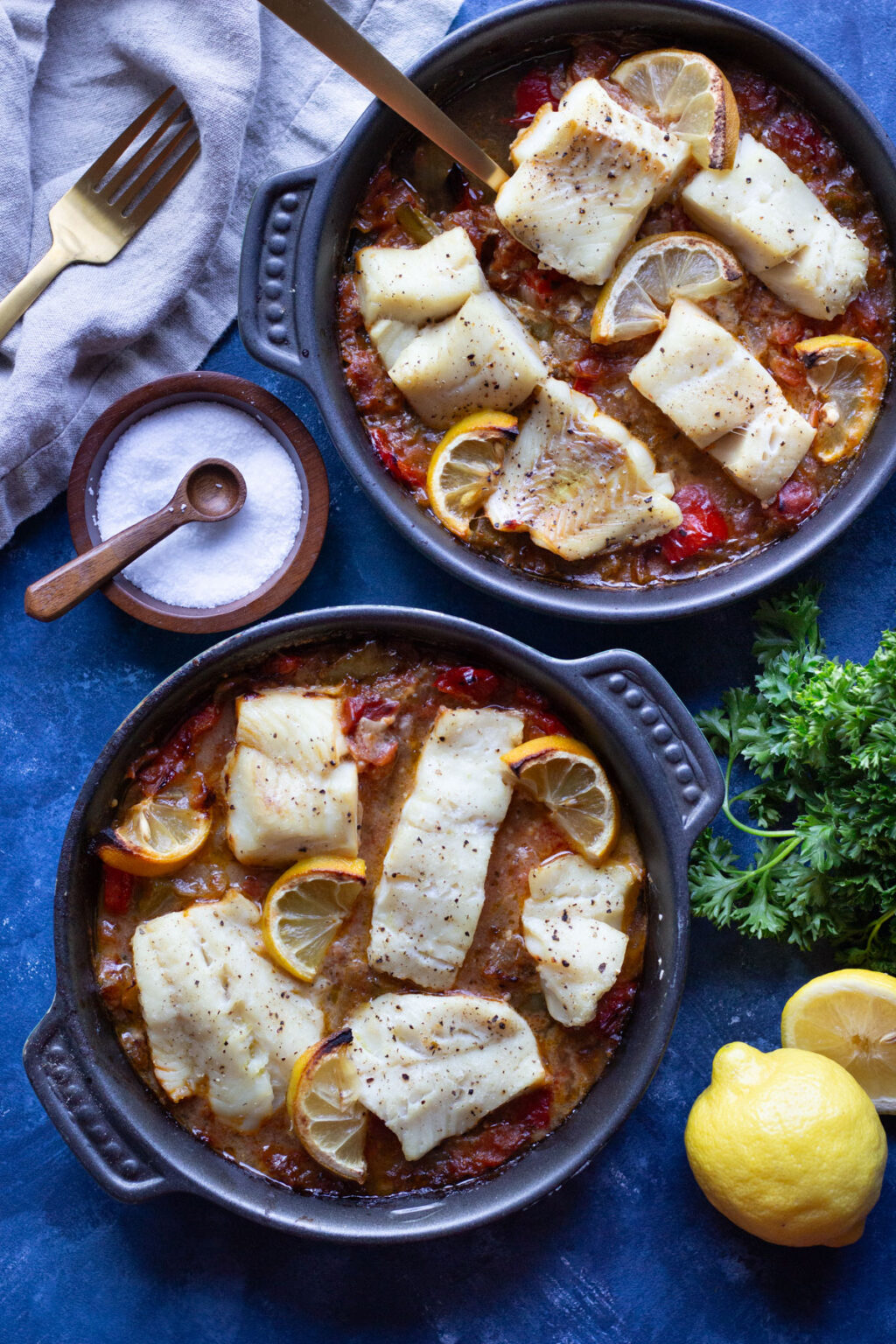 Cod Fish Turkce Turkish Baked Cod with Tomatoes