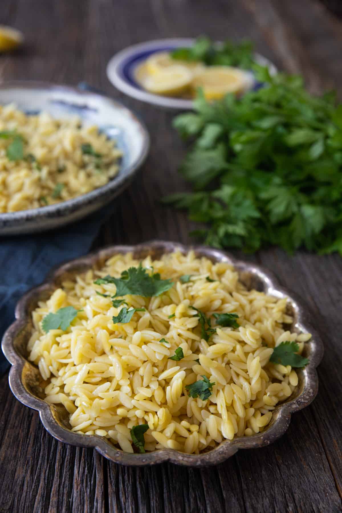 Orzo cooked in water. 