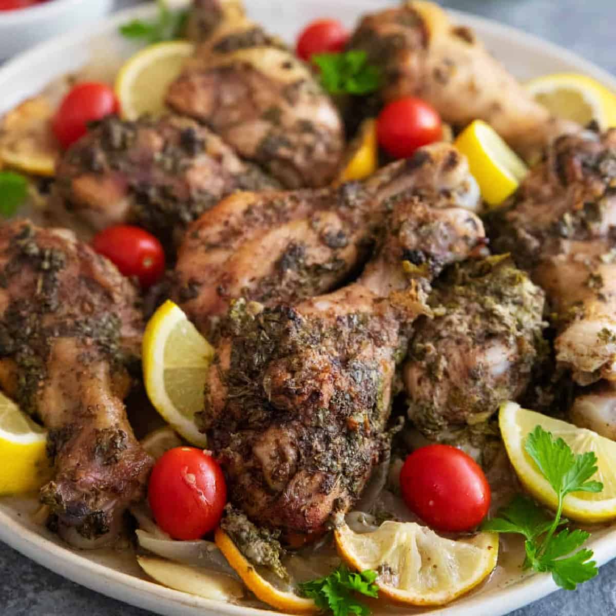 baked chicken legs.