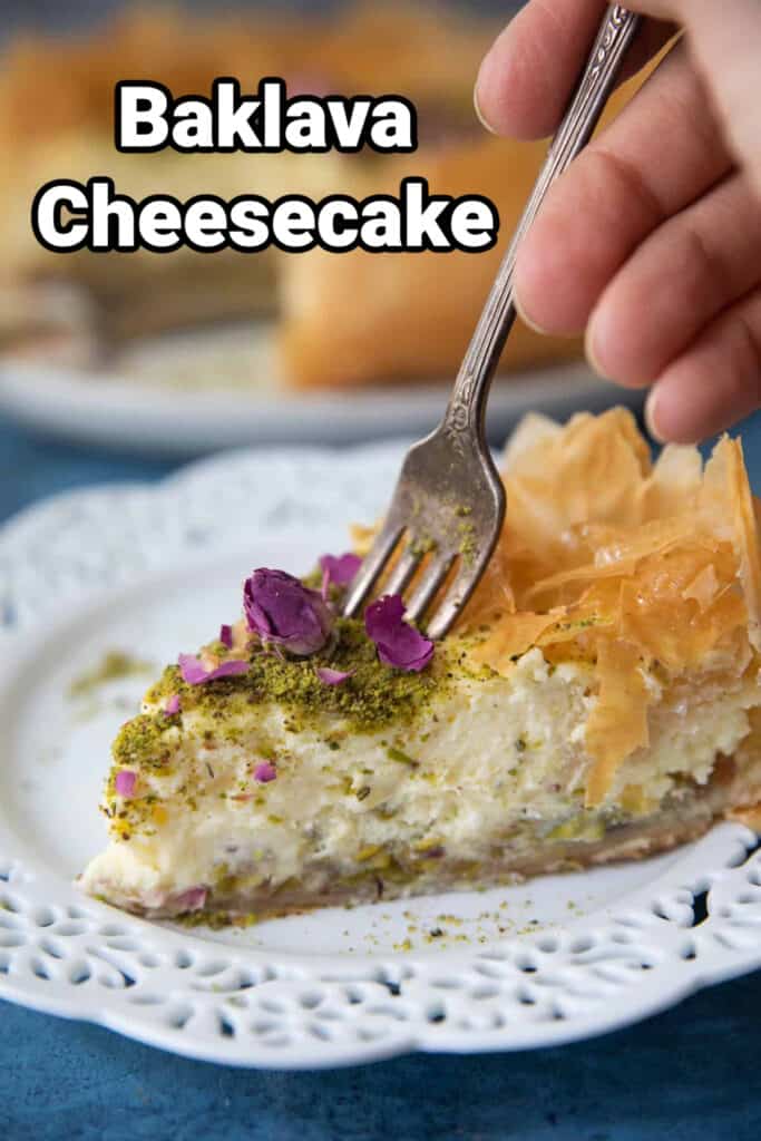 Baklava cheesecake pin