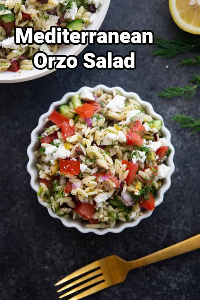 Ready in 30 minutes, this Mediterranean orzo salad has all the flavors you love. It's made with fresh ingredients and creamy feta cheese.