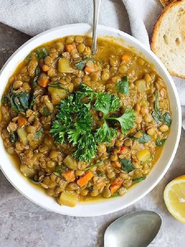 Best ever Mediterranean Green Lentil Soup story
