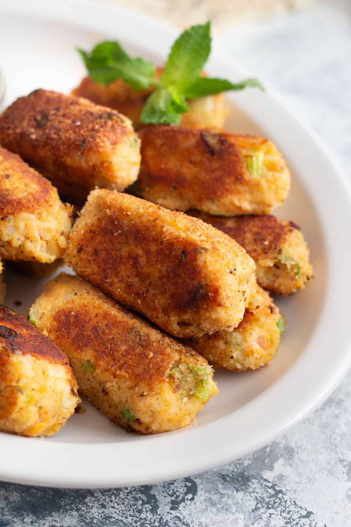 Salmon croquettes are easy to make and are the perfect appetizer. 