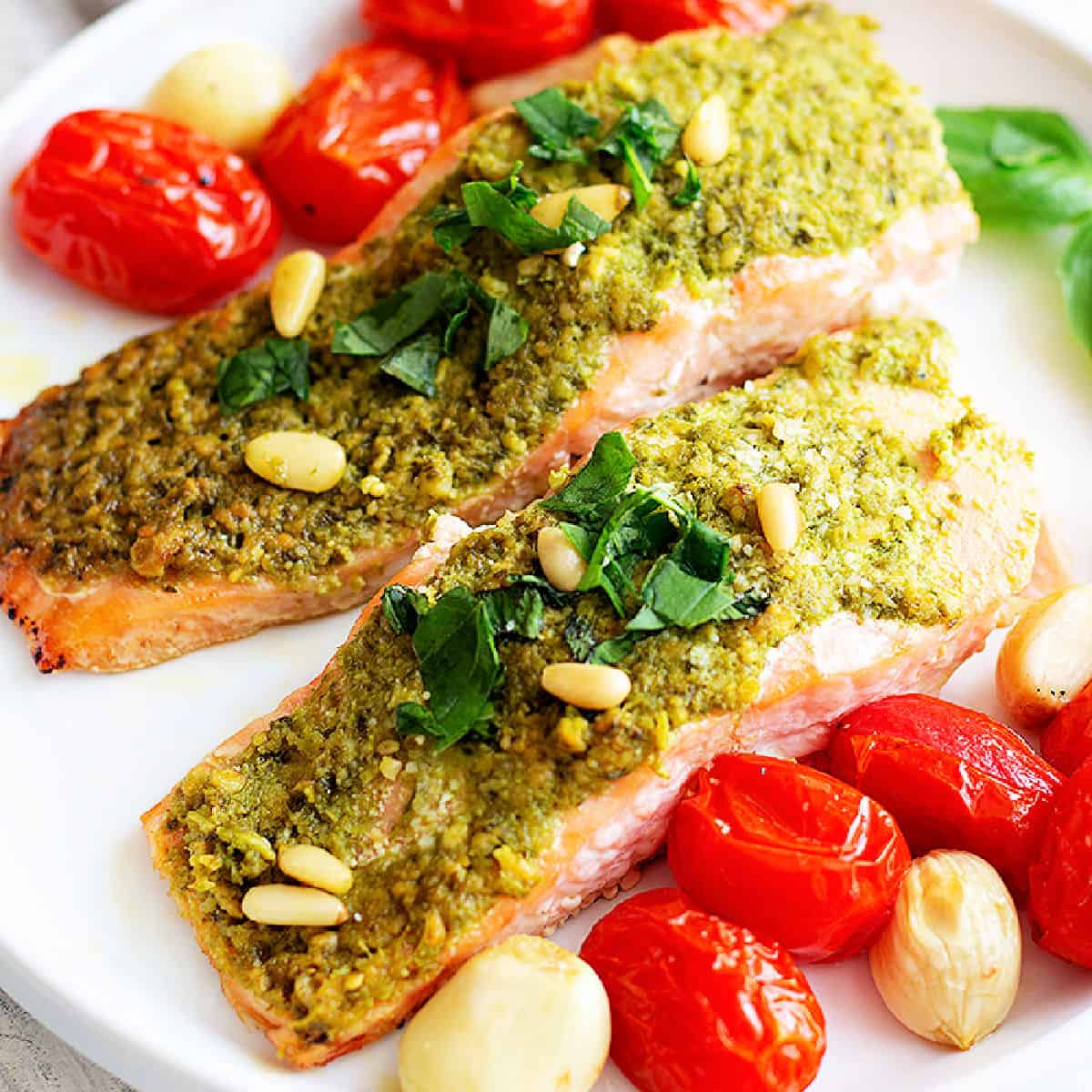 An easy baked pesto salmon recipe that even picky eaters love! Have dinner on the table within 25 minutes using this simple yet delicious recipe.