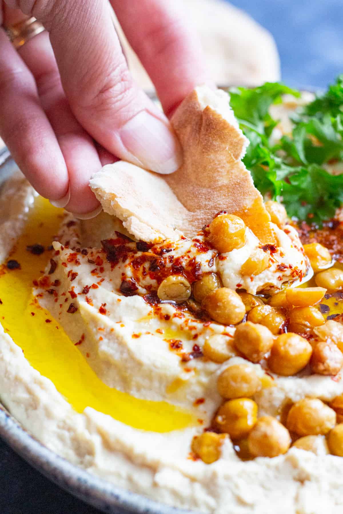 This simple homemade hummus recipe is easy to make. Serve with fresh pita.