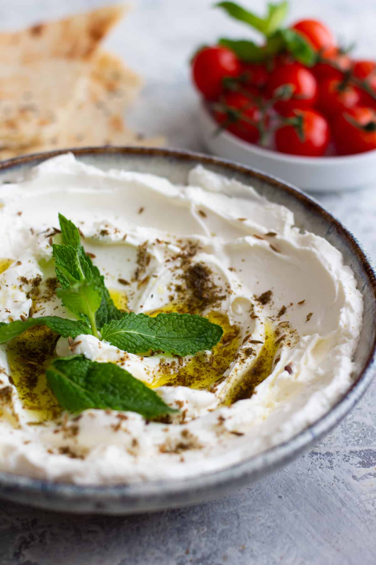 drizzle yogurt cheese with olive oil and top with zaatar fro a classic middle eastern treat. 