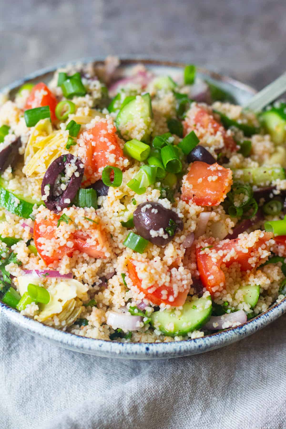 Mediterranean couscous salad.