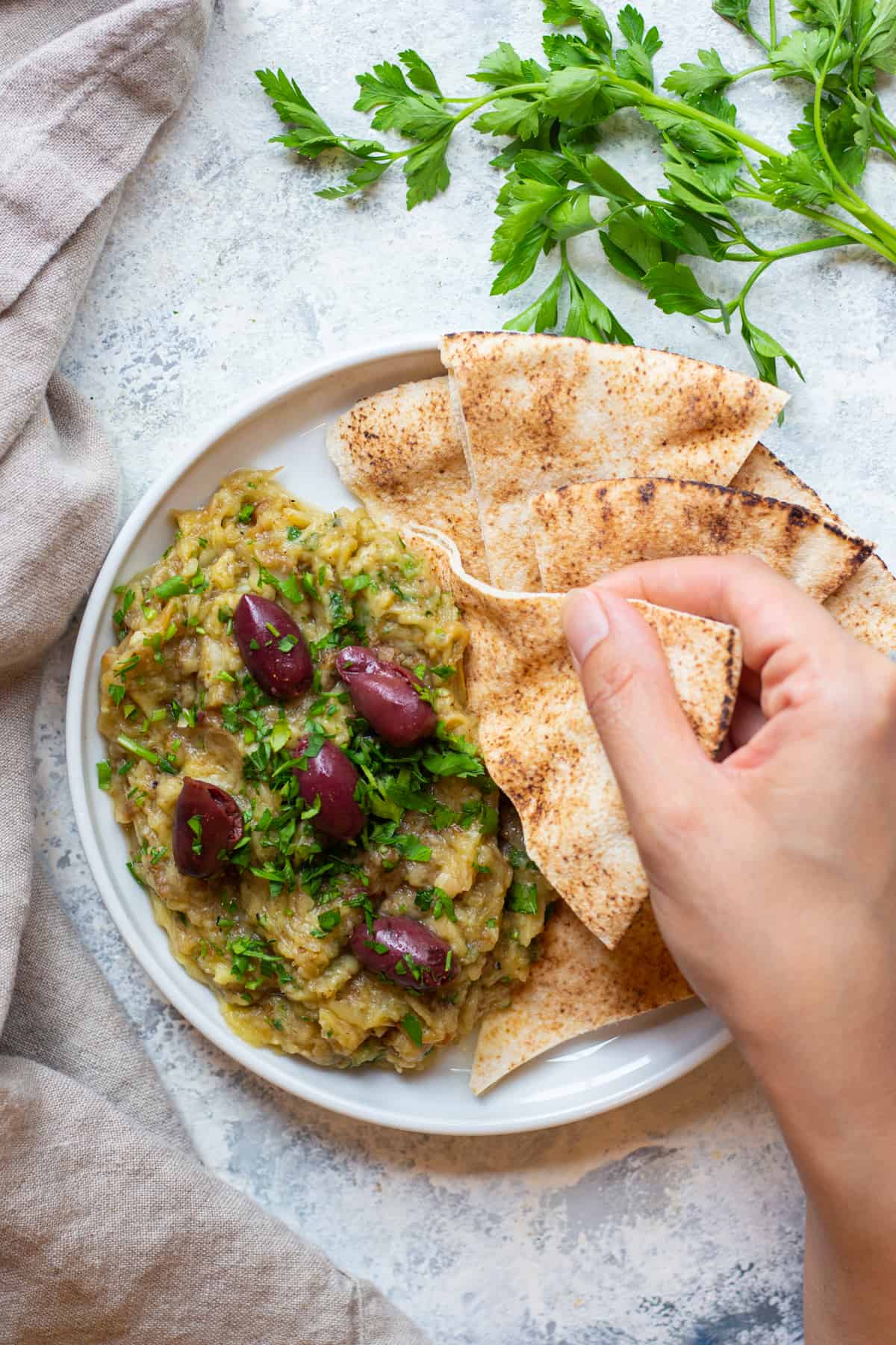 You can serve melitzanosalata as a spread with some toasted pita.