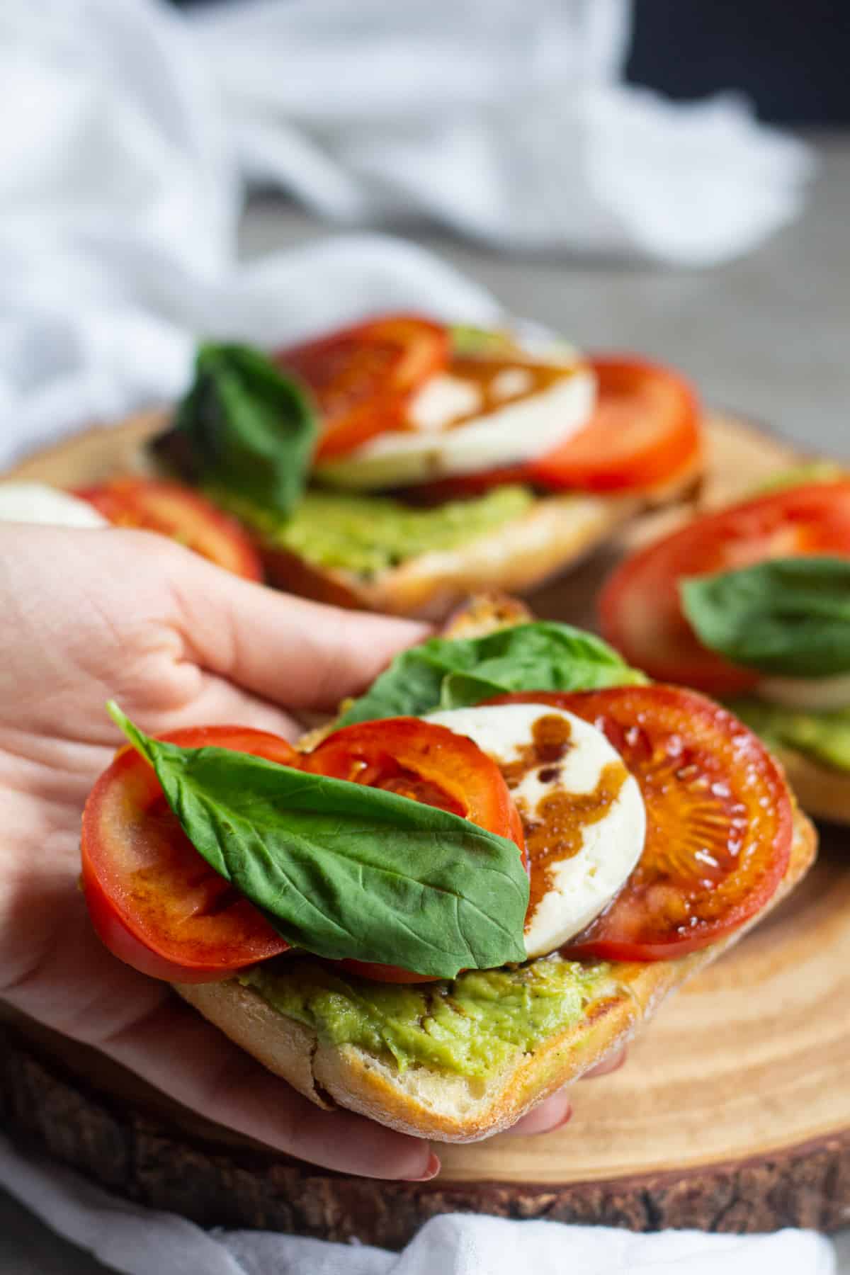 avocado caprese sandwich