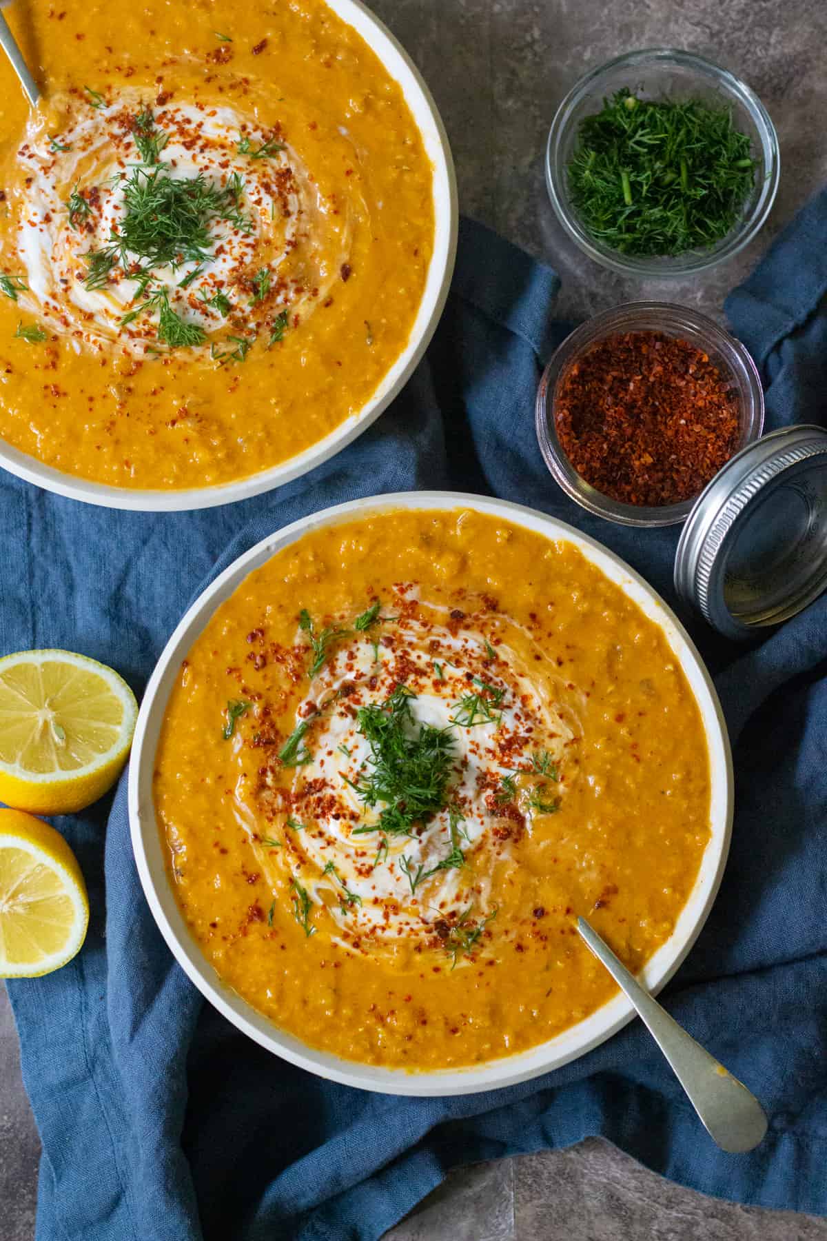 Curry lentil soup is an easy soup recipe that you can make with just a few ingredients. This lentil soup with coconut milk is very comforting. 