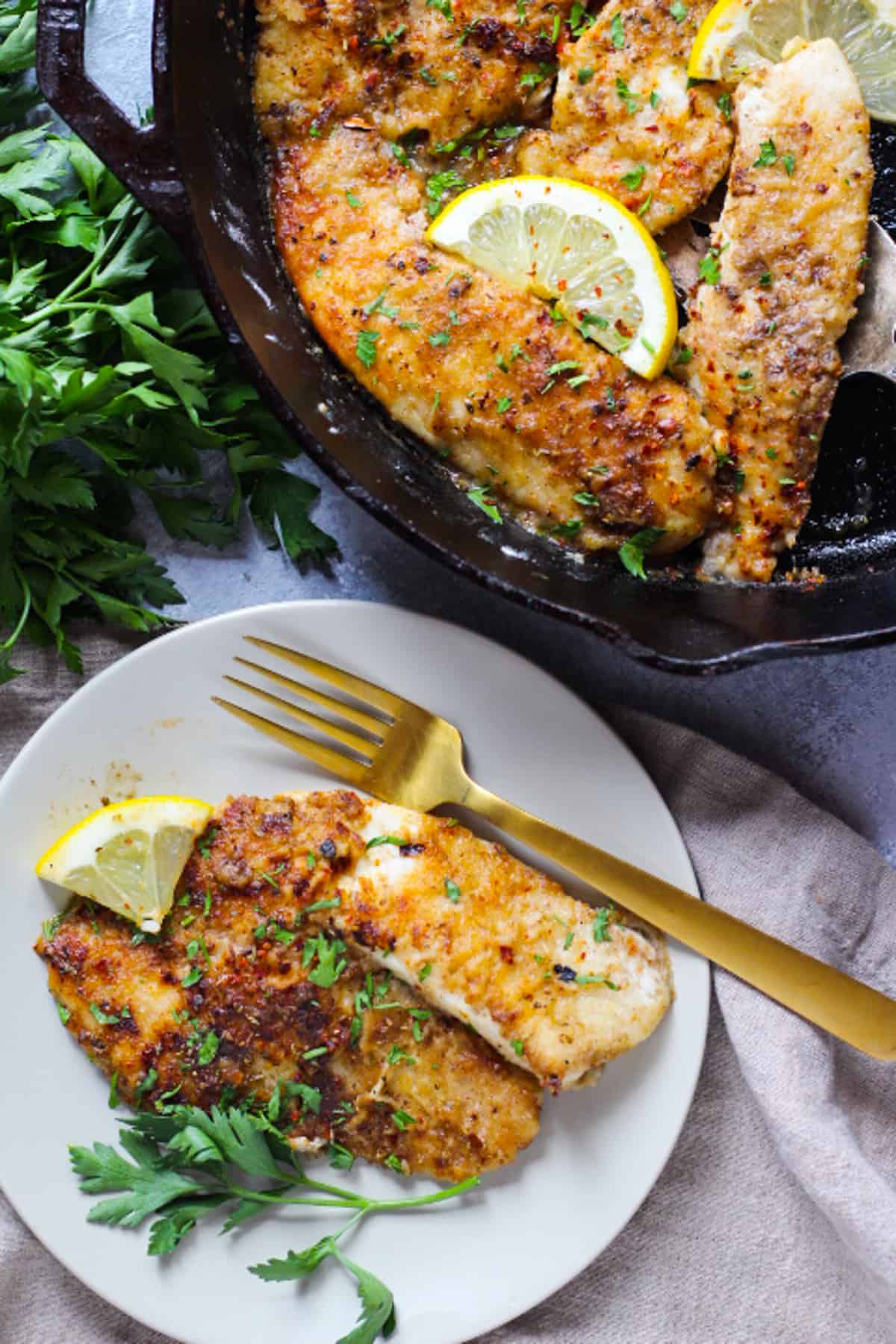 Ready in 30 minutes, this garlic lemon tilapia recipe makes the perfect dinner. This is one of the best tilapia recipes out there and it's so easy to make!
