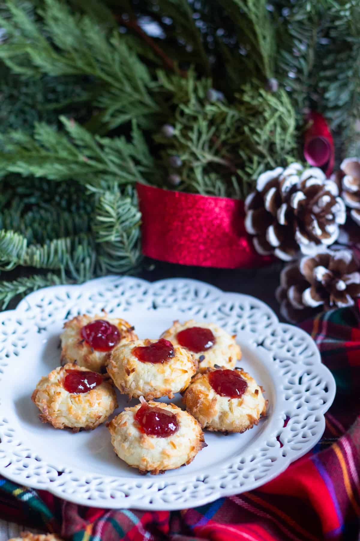 Thumbprint cookies are a classic holiday favorite. These cookies are filled with delicious raspberry jam, perfect for the holidays!
