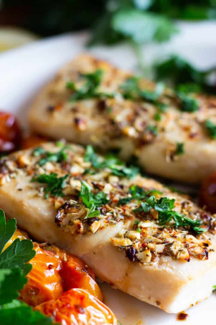 Greek Style Baked Mahi Mahi Recipe • Unicorns in the Kitchen