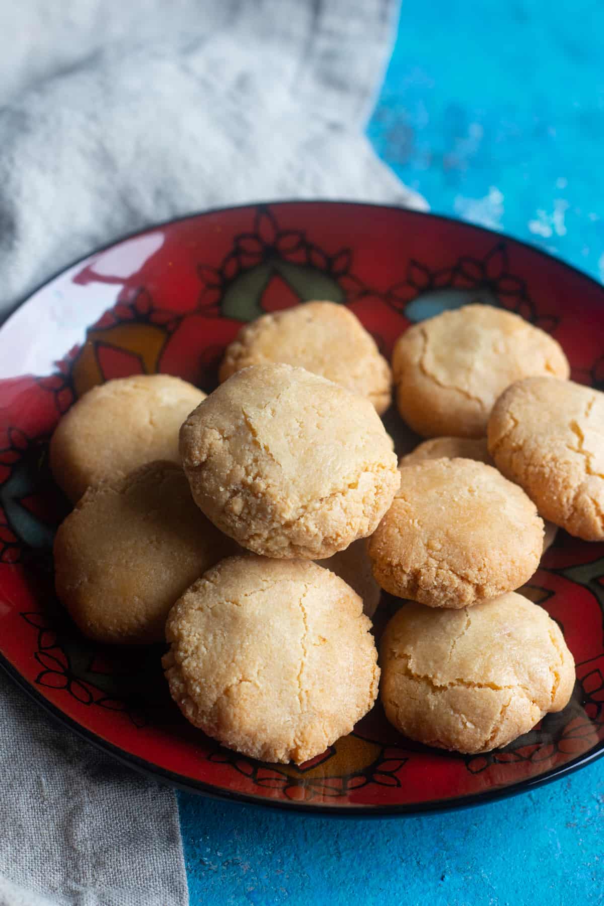 Easy almond flour cookies made Turkish style with 4 ingredients. 