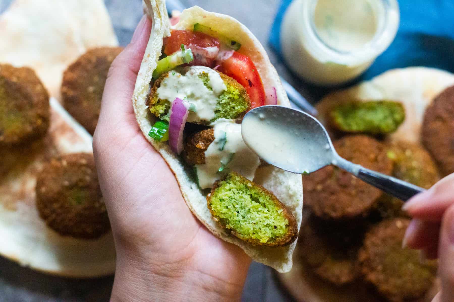 Learn how to make falafel and enjoy it at home with pita and greens. Learn how to make falafel and enjoy it at home with pita and greens.