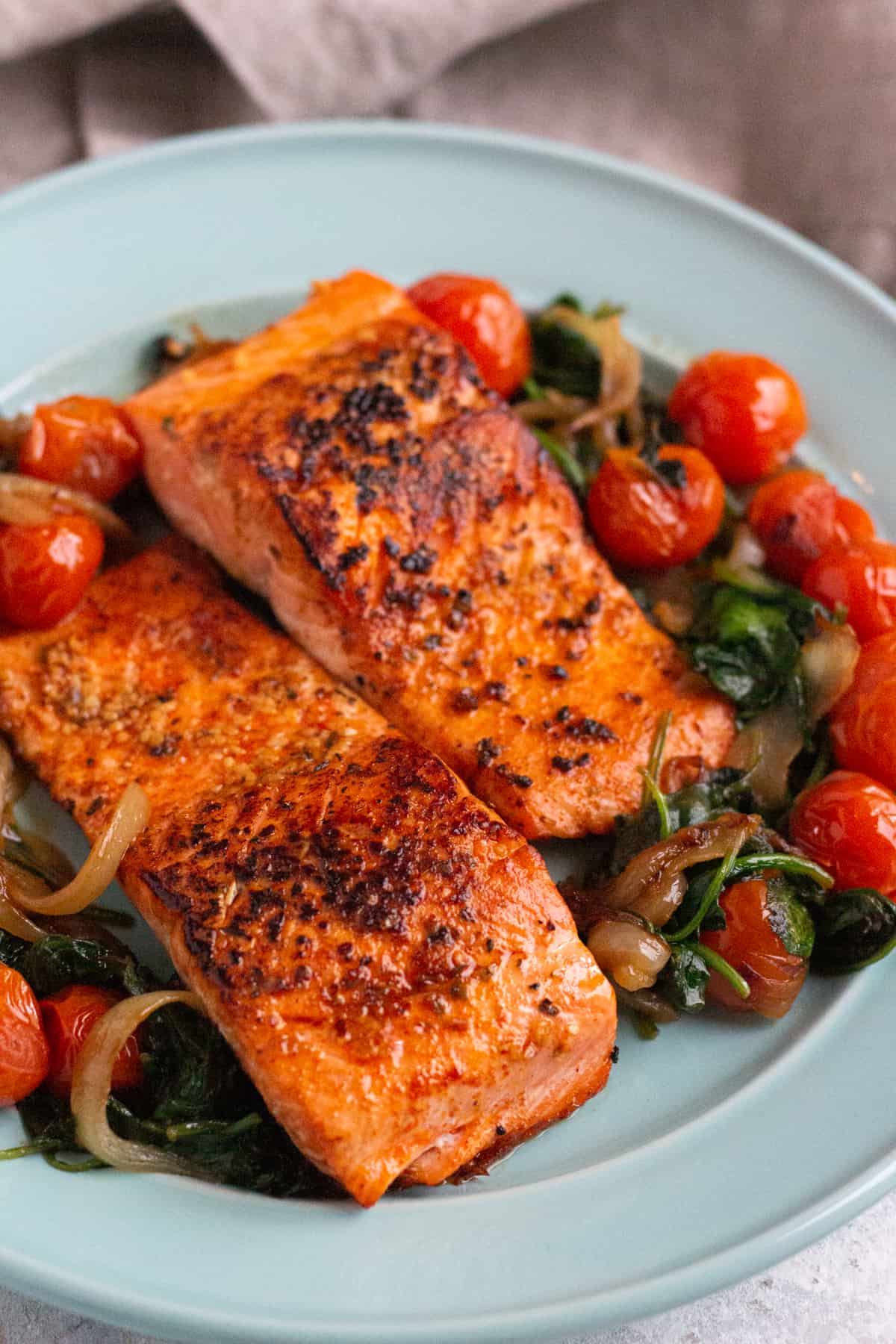 Pan seared salmon. 