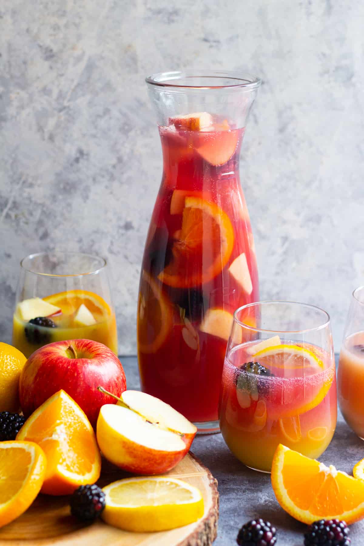Here is a delightful non-alcoholic sangria recipe that is a great pairing around holiday festivities and dinner. This virgin sangria recipe is beautiful and easy to make.