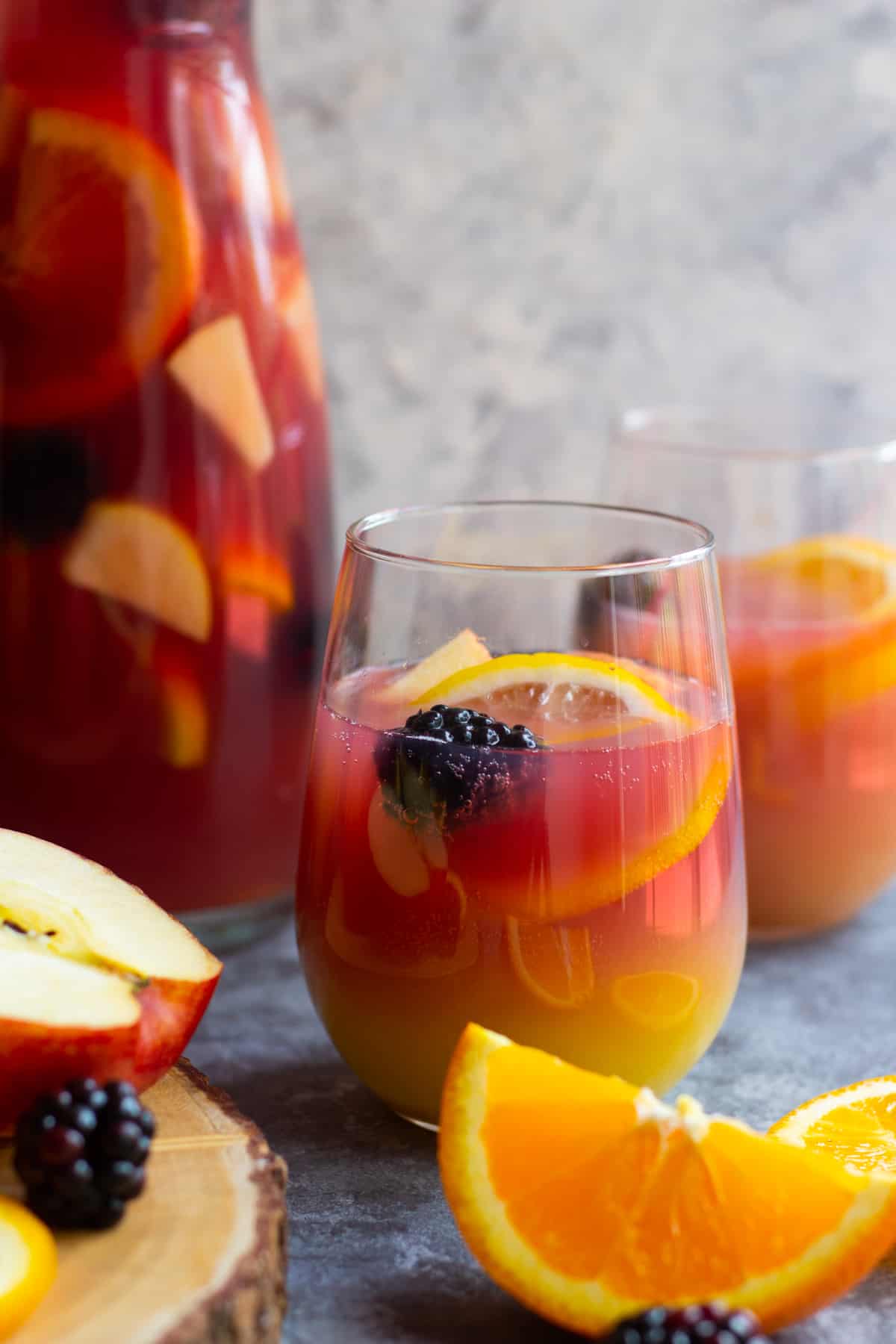 Mix with grape juice for better non alcoholic sangria color and taste. 