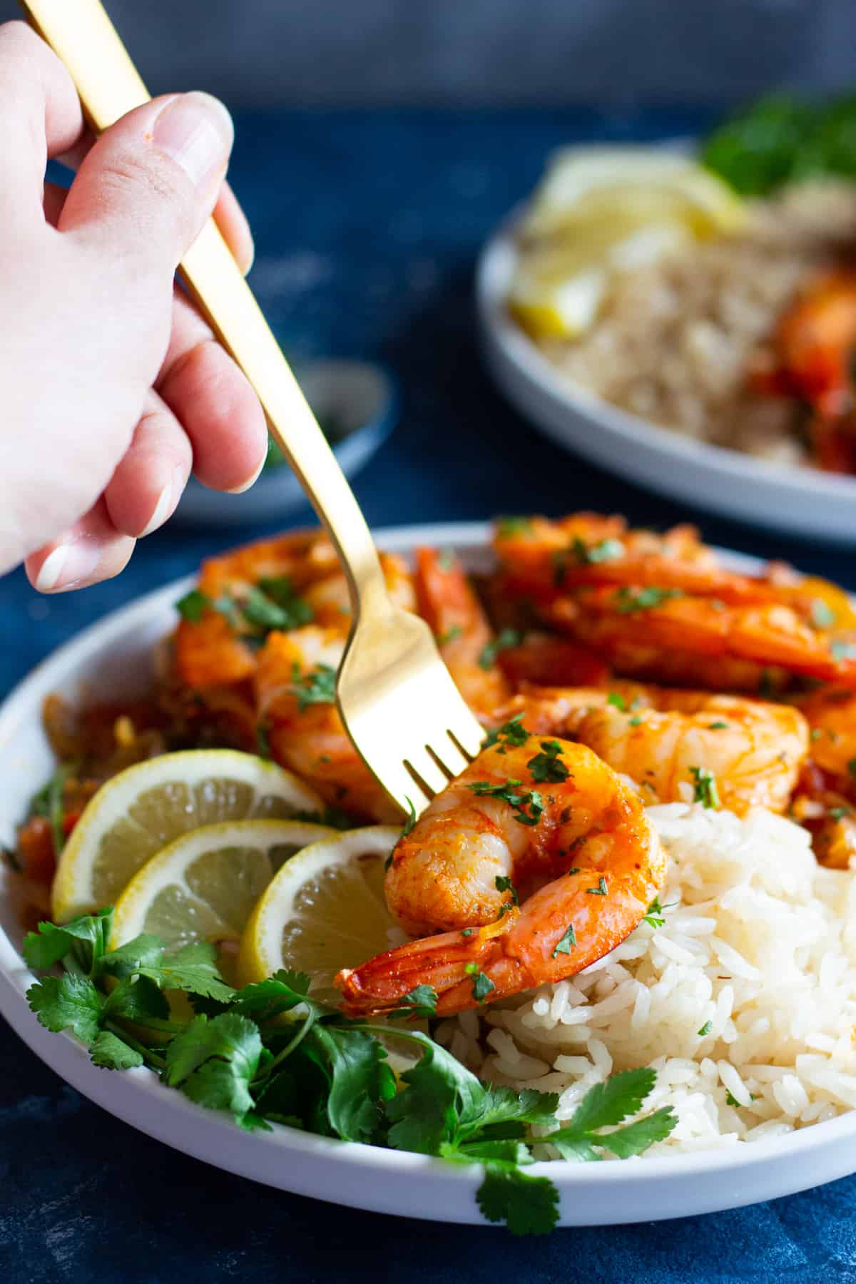 This shrimp is juicy and flavorful. Serve it with rice to make a complete meal.