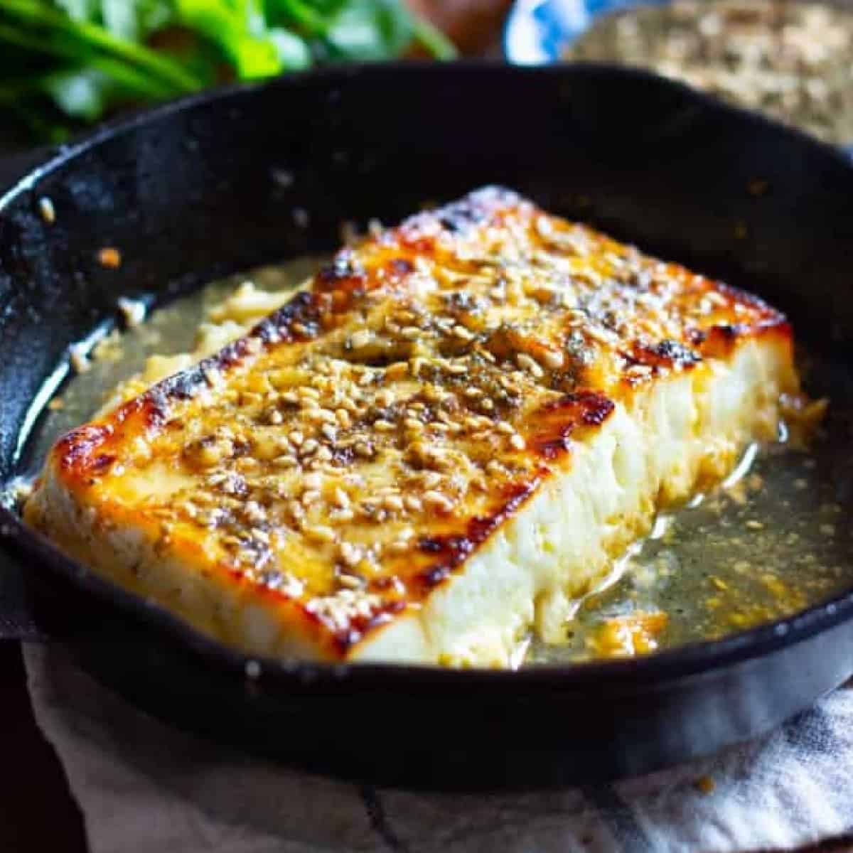 baked feta with honey and zaatar