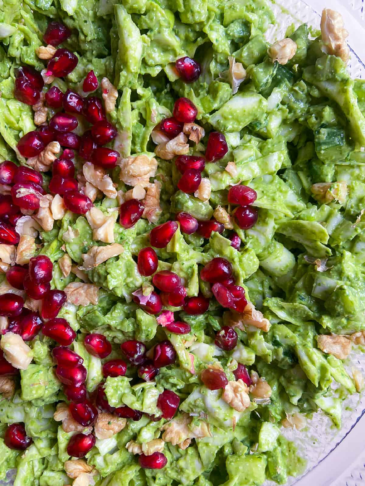 closeup shot green goddess salad