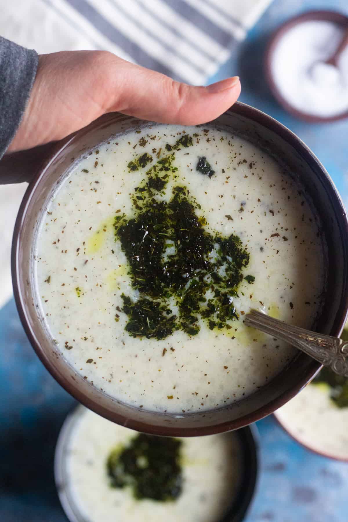 yayla corbasi or Turkish yogurt soup is easy and very tasty. 